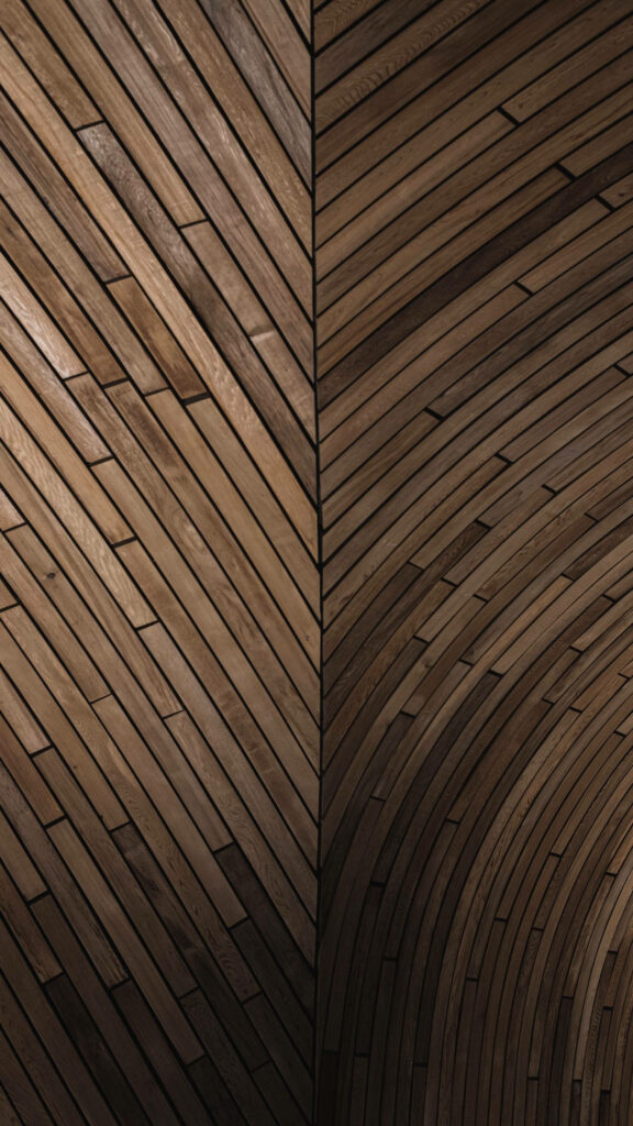 Harmonious Wood Patterns: A Creative iPhone Wallpaper with Artistic Brown Tones