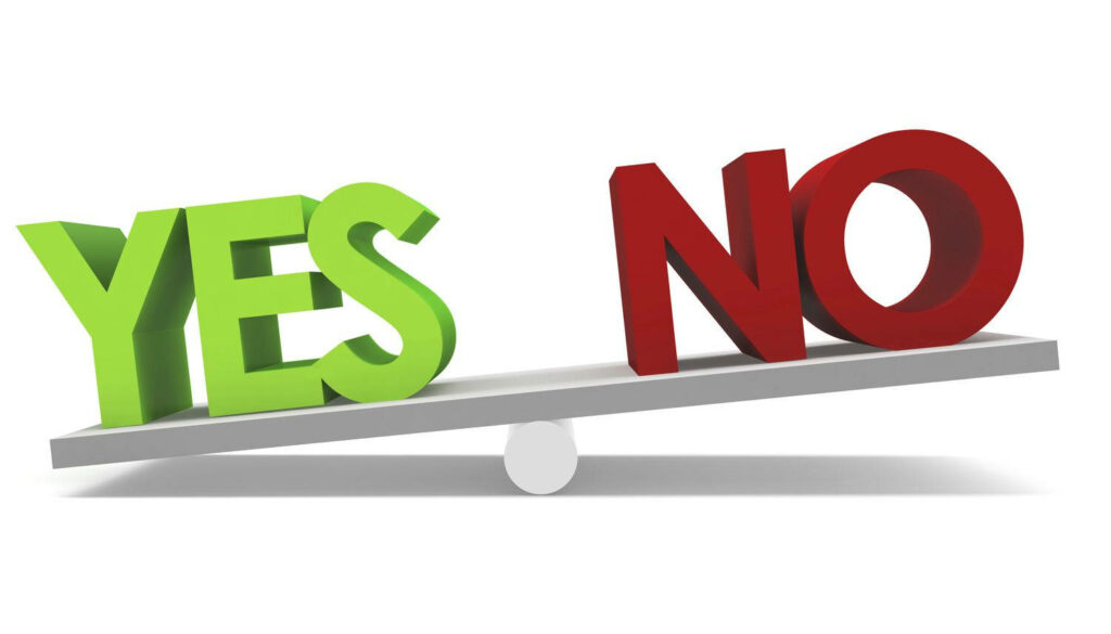 YES vs NO Seesaw Wallpaper: Visual Balance in Decision-Making