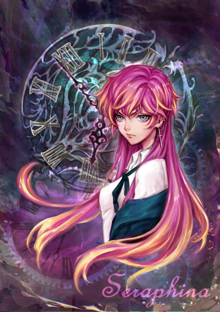 Seraphina's Mystical Clockwork Wallpaper: Unleash Your Inner Strength