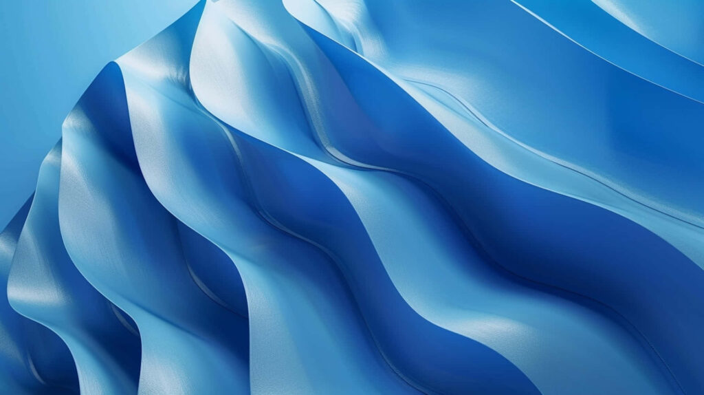 Serene Blue Waves Abstract Wallpaper - Calming Fluid Background