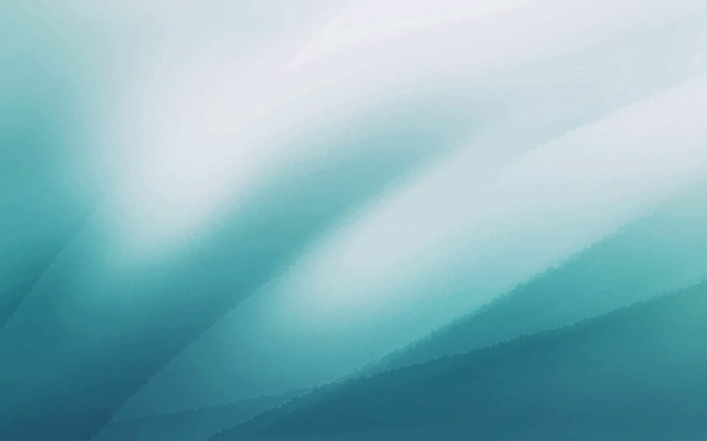 Serene Teal and White Abstract Wallpaper - Gentle Flowing Lines