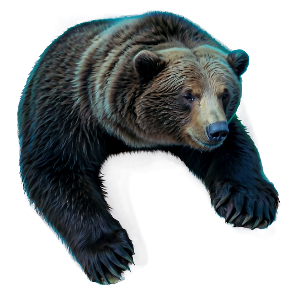 Serene Bear Wallpaper with Ethereal Glow & Muted Background