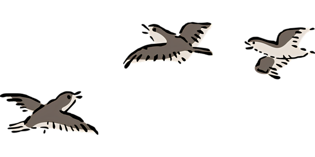Serene Bird Silhouettes Wallpaper: Tranquil Nature Background