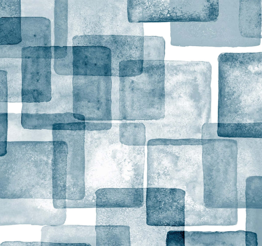 Serene Abstract Blue Rectangles Watercolor Wallpaper Background