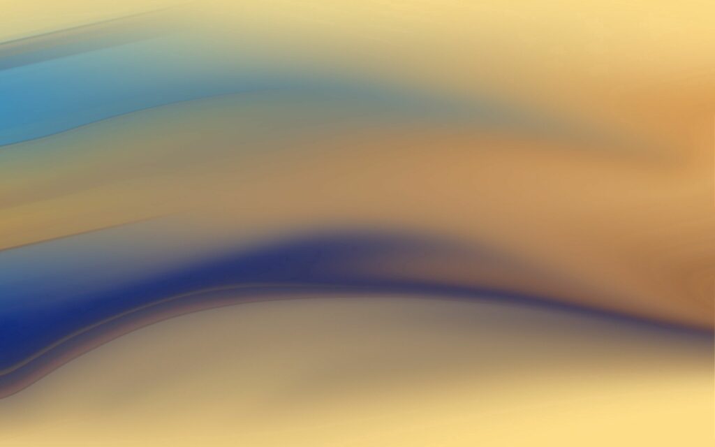 Serene Blue and Amber Wavy Gradient Wallpaper - 2560x1600 Background