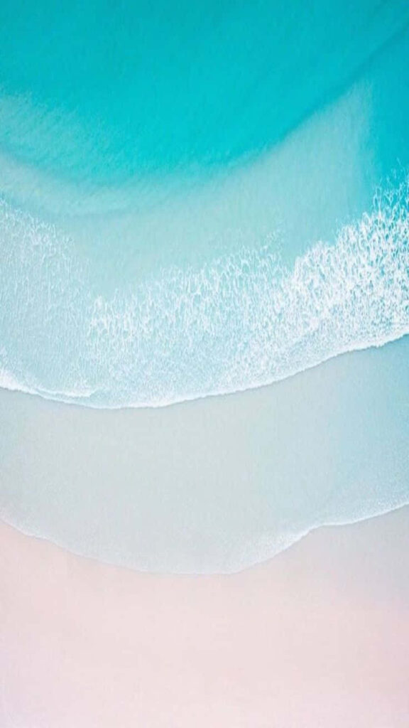 Serene Aerial Blue Beach Wallpaper for iPhone Background