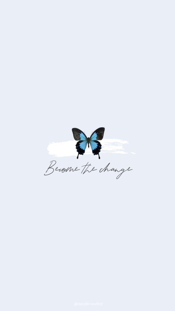 Serene Blue Butterfly Wallpaper: Symbol of Transformation & Harmony