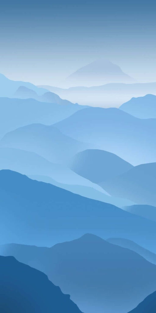 Tranquil Blue Mountain Landscape Wallpaper - Calming Atmosphere