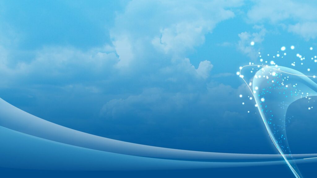 Serene Sky & Sea 1920x1080 Wallpaper: Abstract Blue Waves & Light
