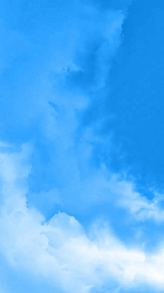Calming Blue Sky Wallpaper: HD Clouds for Tranquil Phone Background