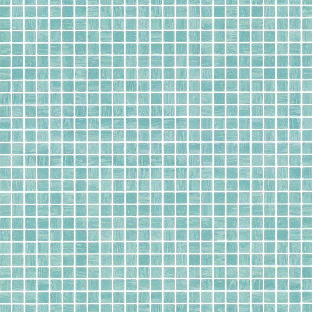Serene blue tile mosaic wallpaper with aquamarine squares geometric seamless pattern background