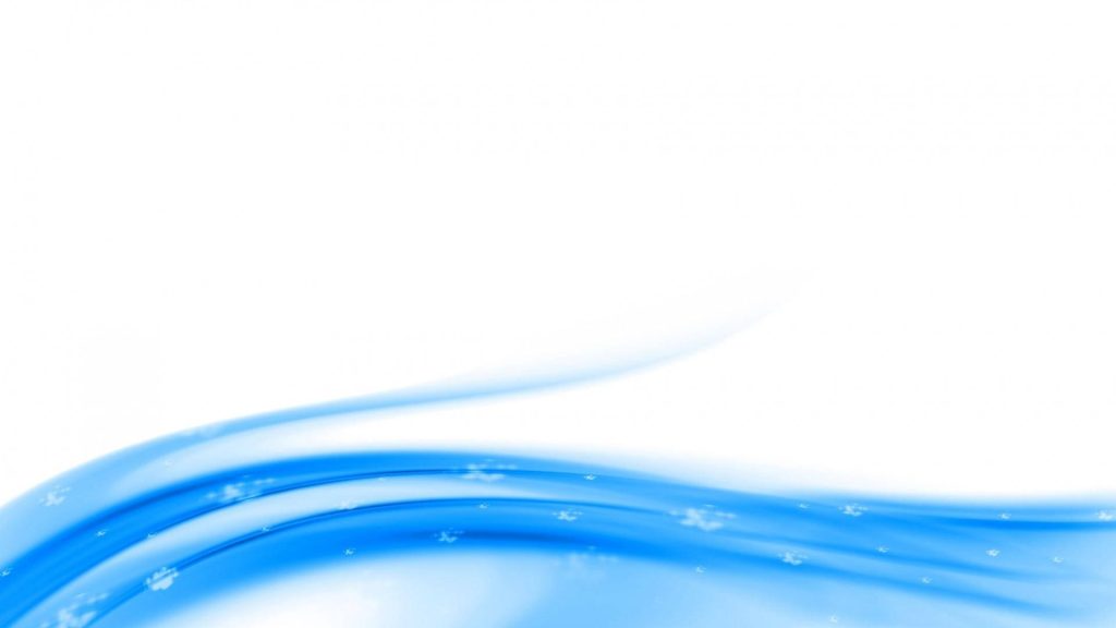 Abstract blue waves on white background with light particles minimalist desktop wallpaper