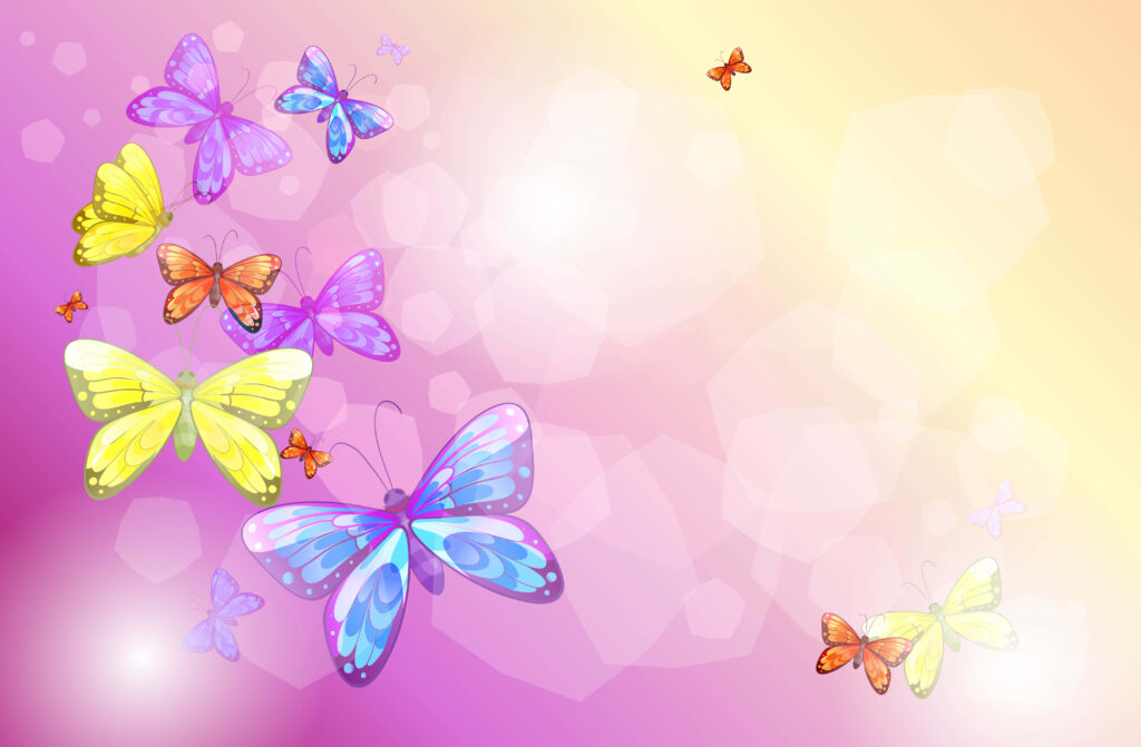 Vibrant Butterfly Wallpaper: Serene Nature-Inspired Art