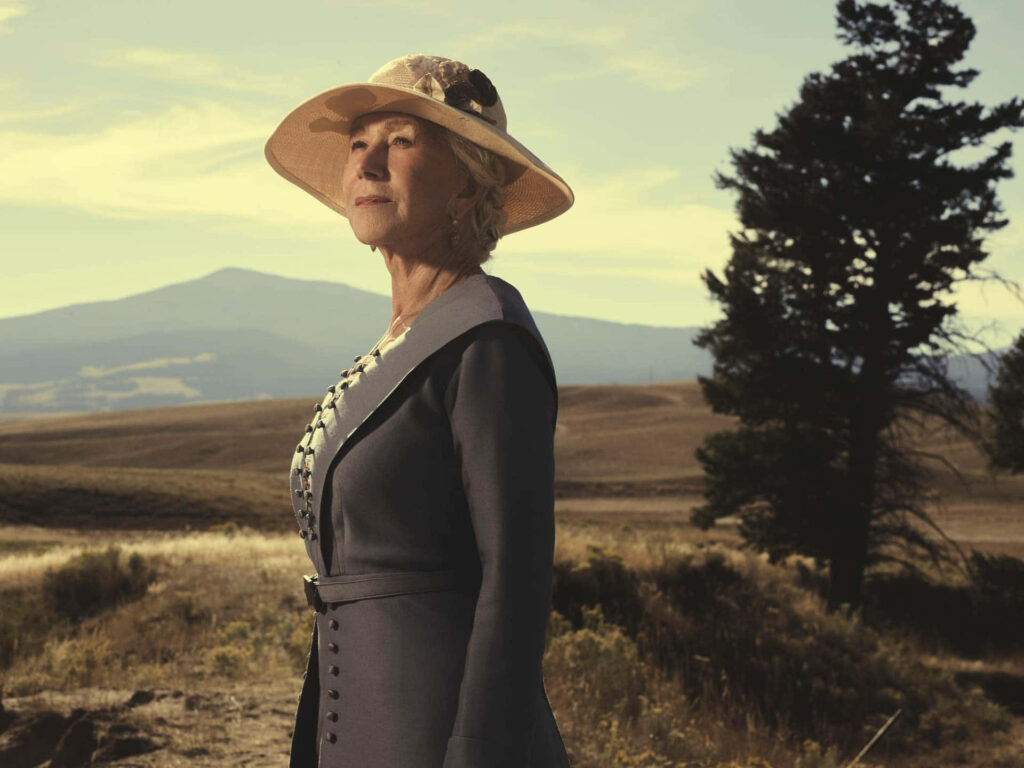 Serene Cara Dutton Portrait in Picturesque Yellowstone Wallpaper