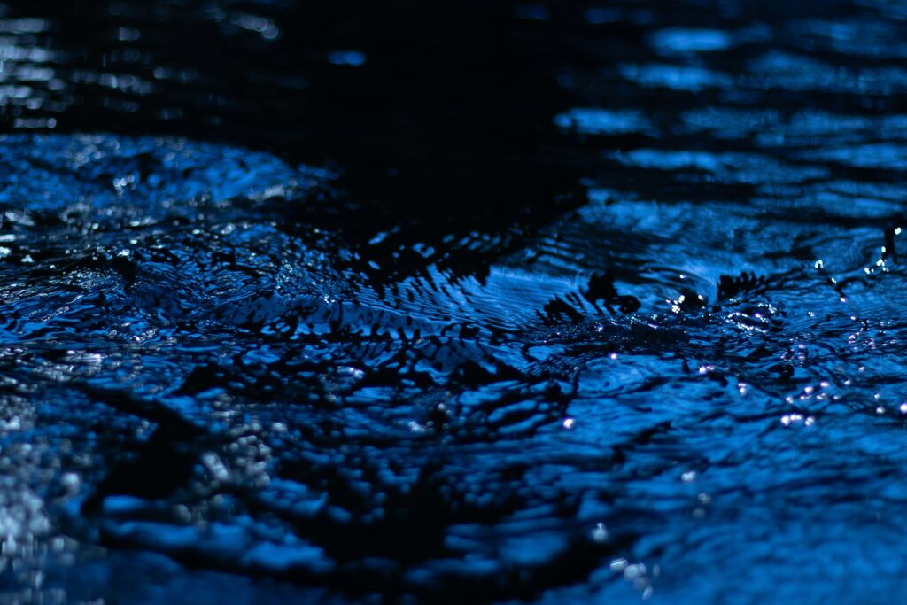 Serene Close-Up of Rippling Blue Water: Textured Wallpaper Background