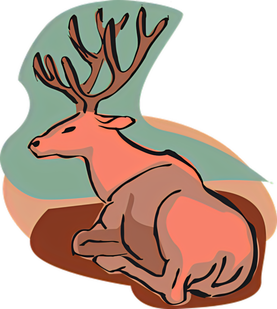 Serene Deer Wallpaper: Earthy Tones & Graceful Antlers Design