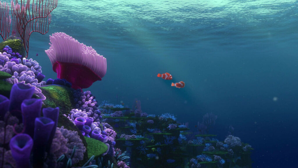 Vibrant Coral Reef Wallpaper: Serene Finding Nemo Underwater Scene