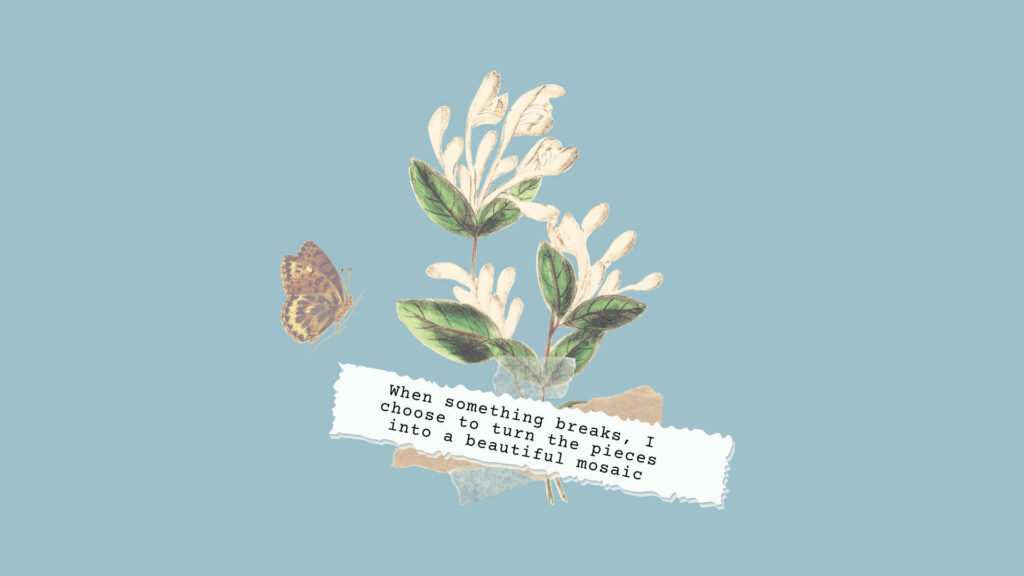 Calming Floral Wallpaper: White Blooms & Butterfly Inspiration