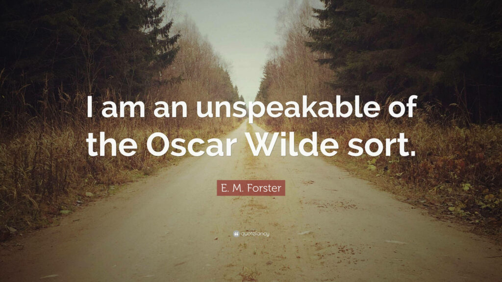 Serene Forest Road Wallpaper with E.M. Forster Quote Background