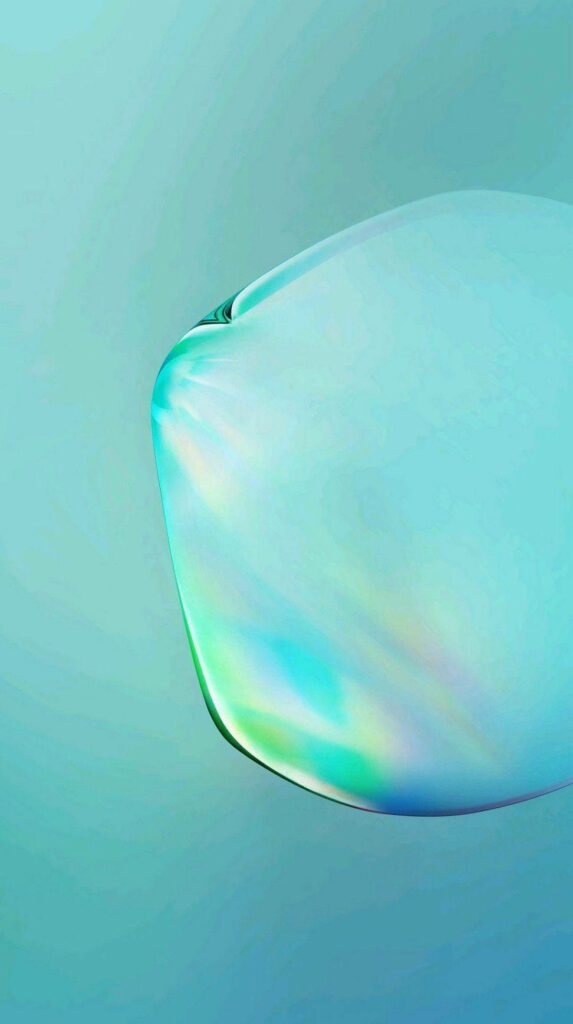 Futuristic Teal & Blue Puddle Wallpaper for Samsung M21 - Calm Design