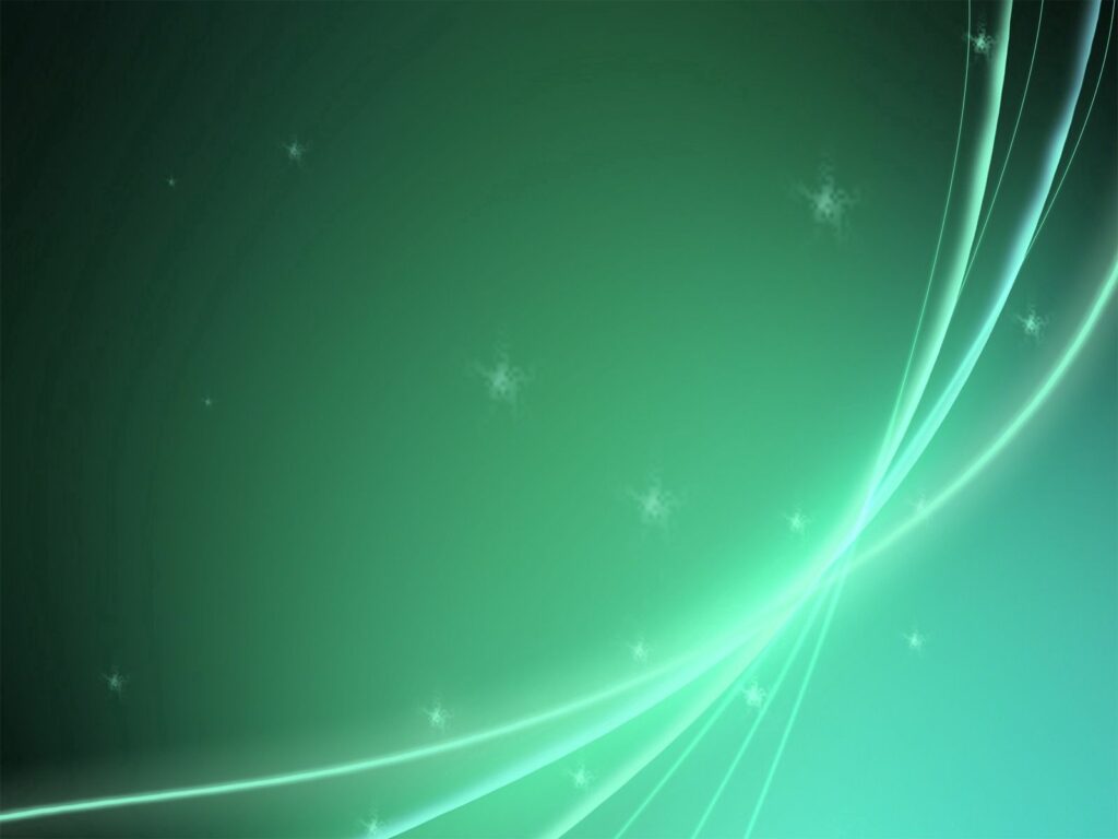 Calm Green Gradient Wallpaper with Soft White Lines and Sparkles