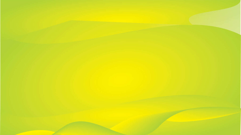 Elegant Green Waves Wallpaper on Vibrant Yellow Background