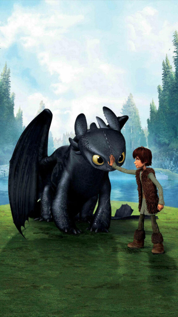 How to Train Your Dragon Wallpaper: Hiccup & Toothless in Nature