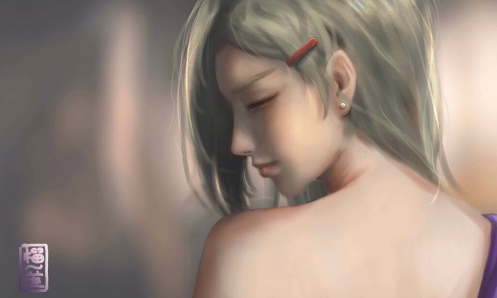 Serene Ino Yamanaka Wallpaper: Artistic Soft Design & Warm Tones