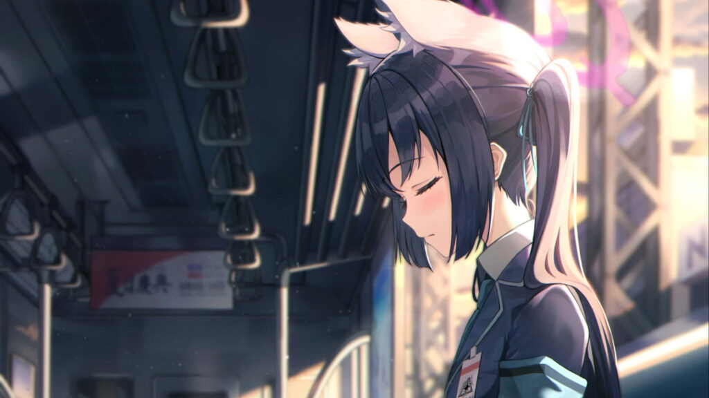 Serene Kuromi Anime Wallpaper: Tranquil Urban Reflection