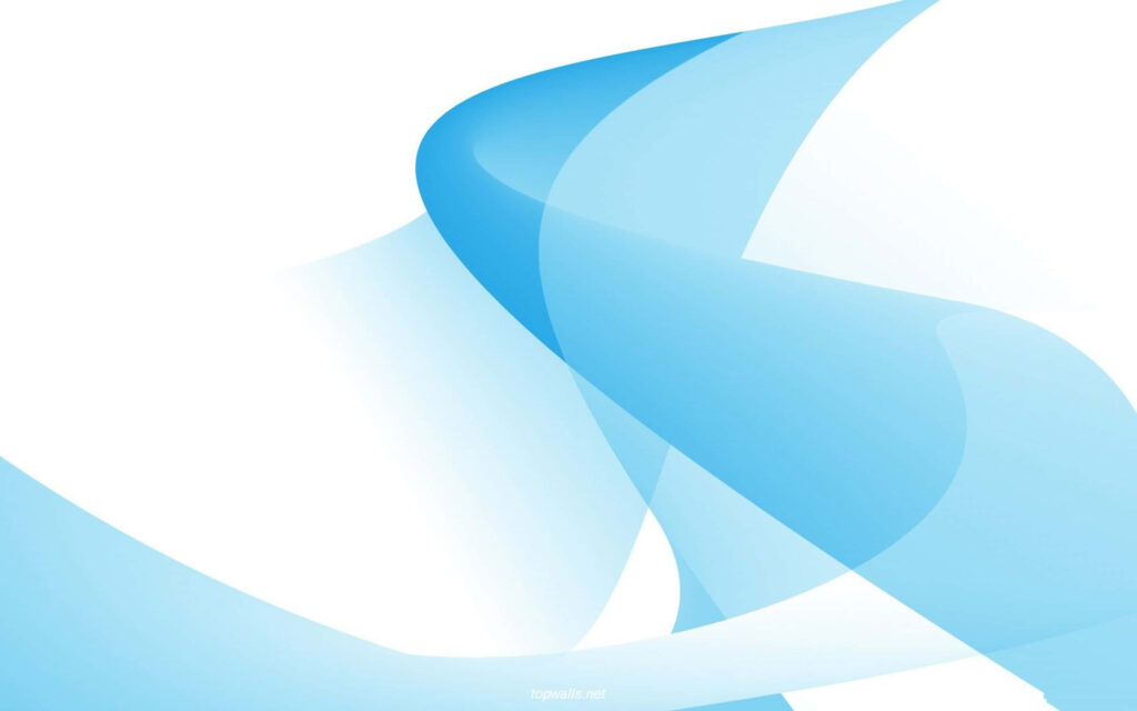 Serene Light Blue Abstract Wave Wallpaper on a Clean White Background