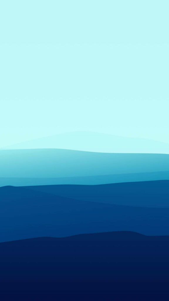 Calm Light Blue Gradient Mountain Wallpaper for Soothing Background