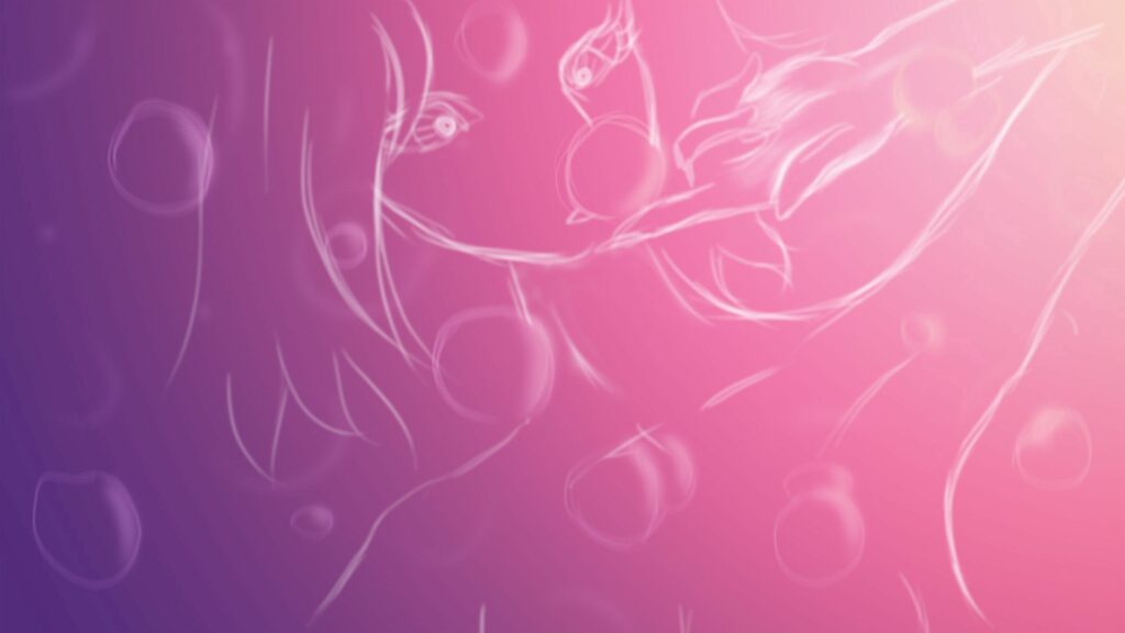 Gradient Pink to Purple Wallpaper with Ethereal White Lines 2560x1440