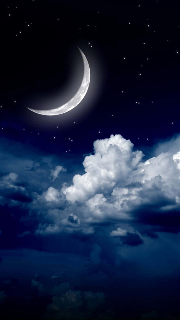 Peaceful Midnight Sky Wallpaper for Samsung Galaxy: Moon & Stars