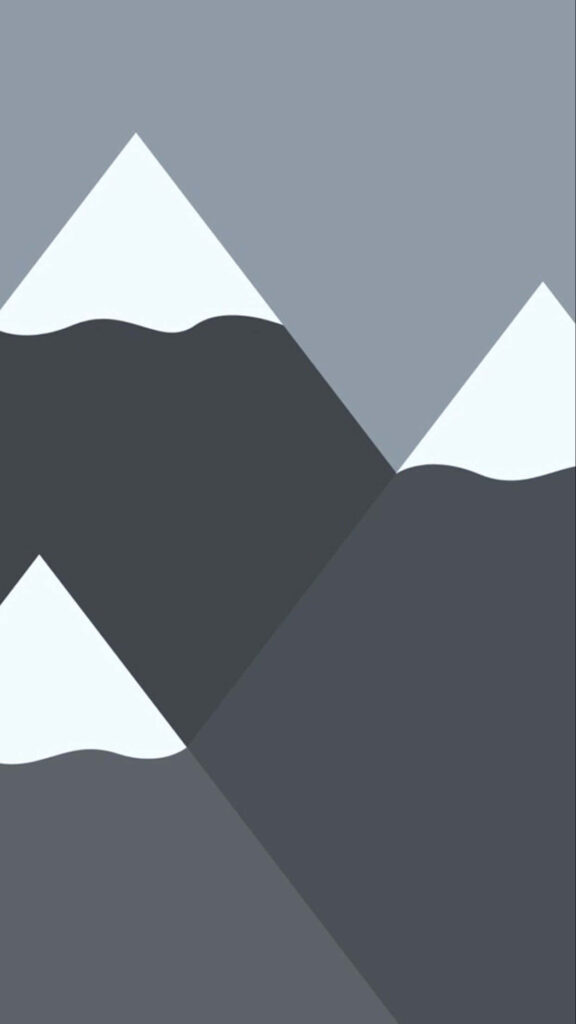 Serene Minimalist Mountain Wallpaper - Calming Geometric Background