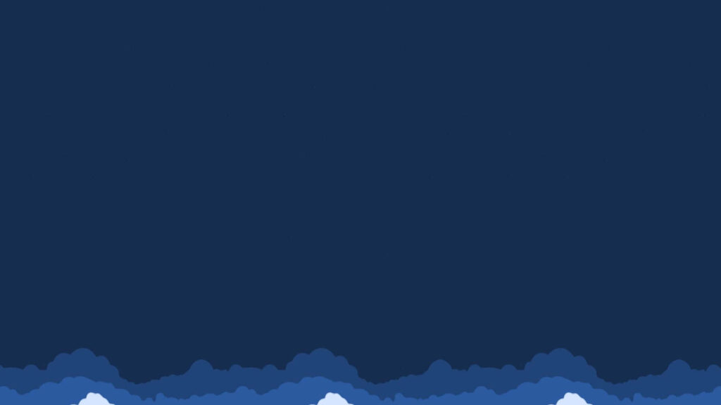 Serene Deep Blue Gradient Sky Wallpaper with Abstract Cloud Shapes