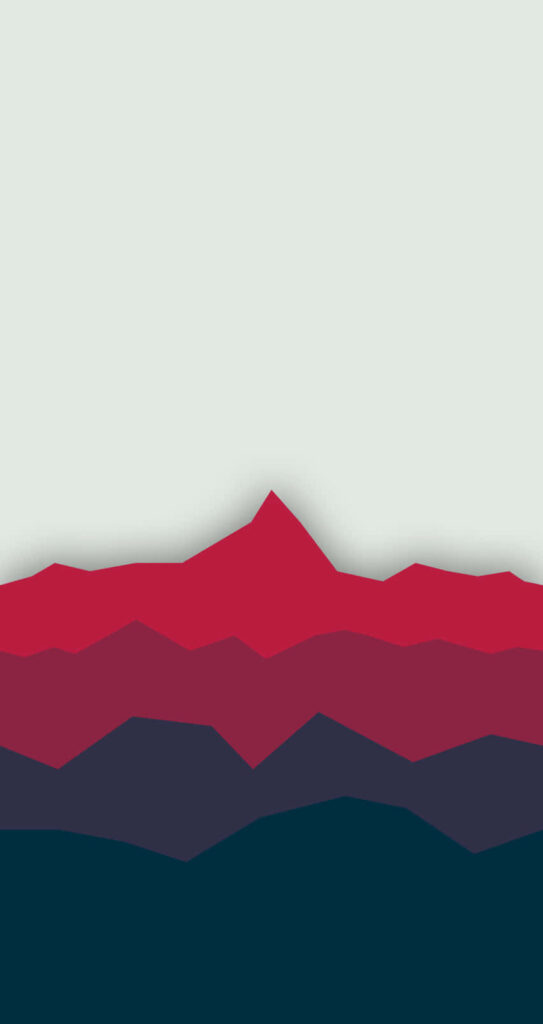 Minimalist iPhone Wallpaper: Abstract Layered Design in Red & Blue
