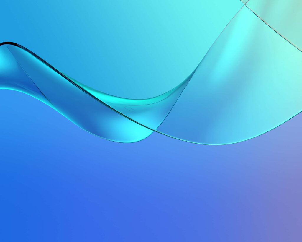 Serene Deep Blue Gradient Wallpaper with Flowing Wave Curves