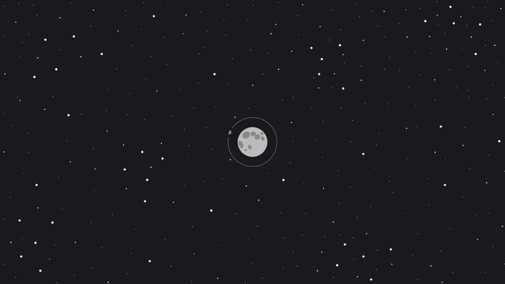 Minimalist Moon and Stars Wallpaper - Calm Night Sky Background 2048x1152