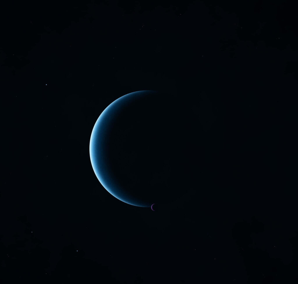 Stunning Neptune Wallpaper: Serene Planet Illuminated in Space