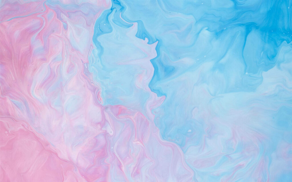 Serene Pastel Watercolor Wallpaper - Soft Pink & Blue Abstract Design