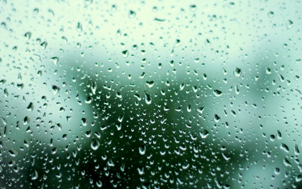 Serene Raindrop Wallpaper: Calm Spring Storm Background Design