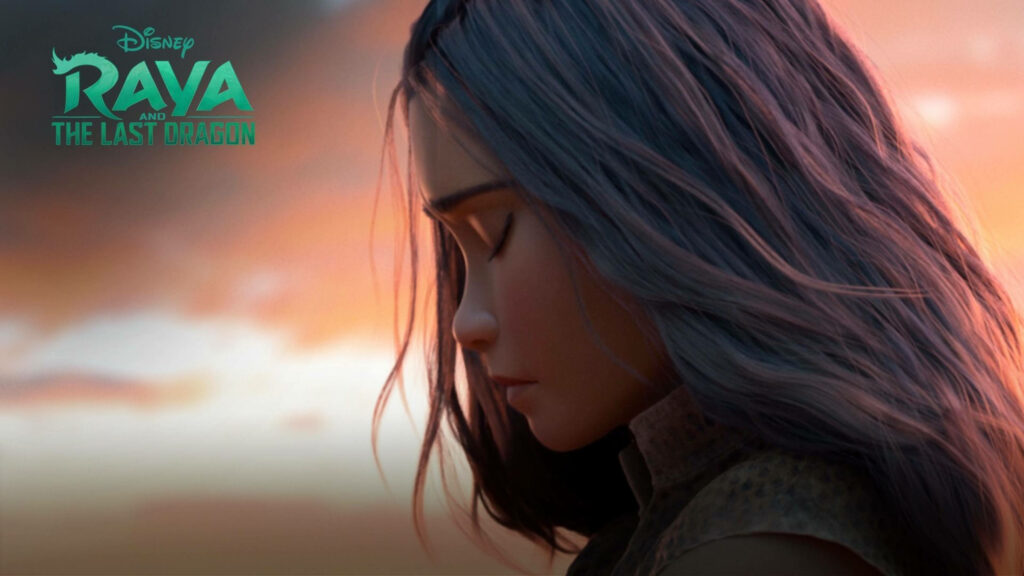 Serene Raya Wallpaper: Reflective Scene with Stunning Sunset Background