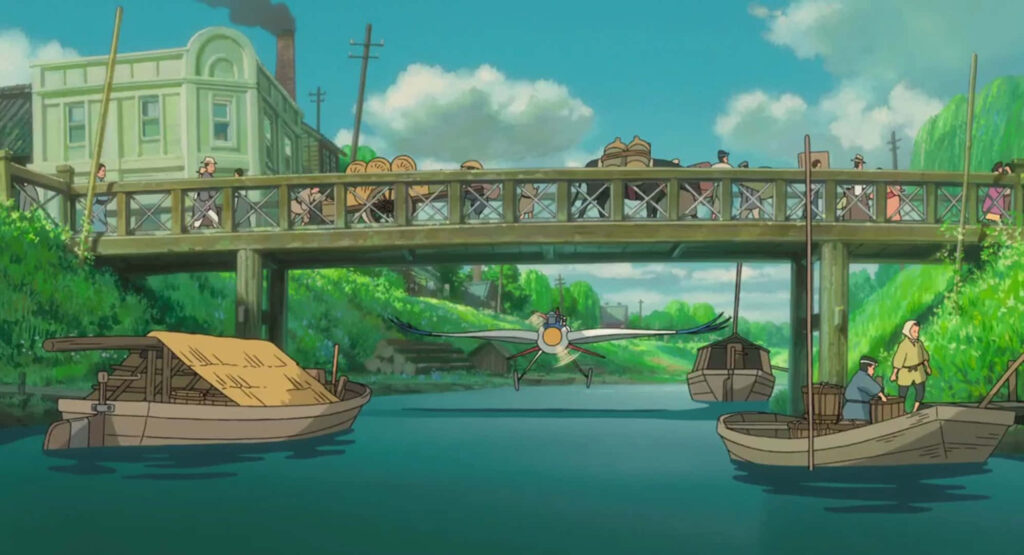 Serene Riverside Wallpaper from The Wind Rises by Hayao Miyazaki