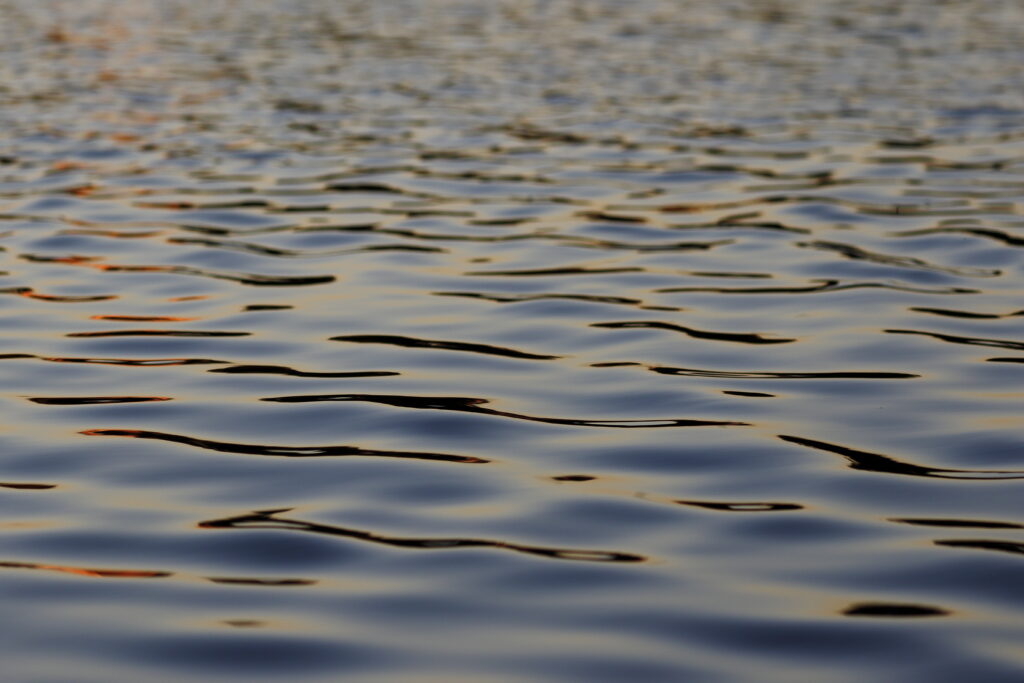 Serene sea wallpaper with gentle rippling waves and soft natural light reflecting on water surface