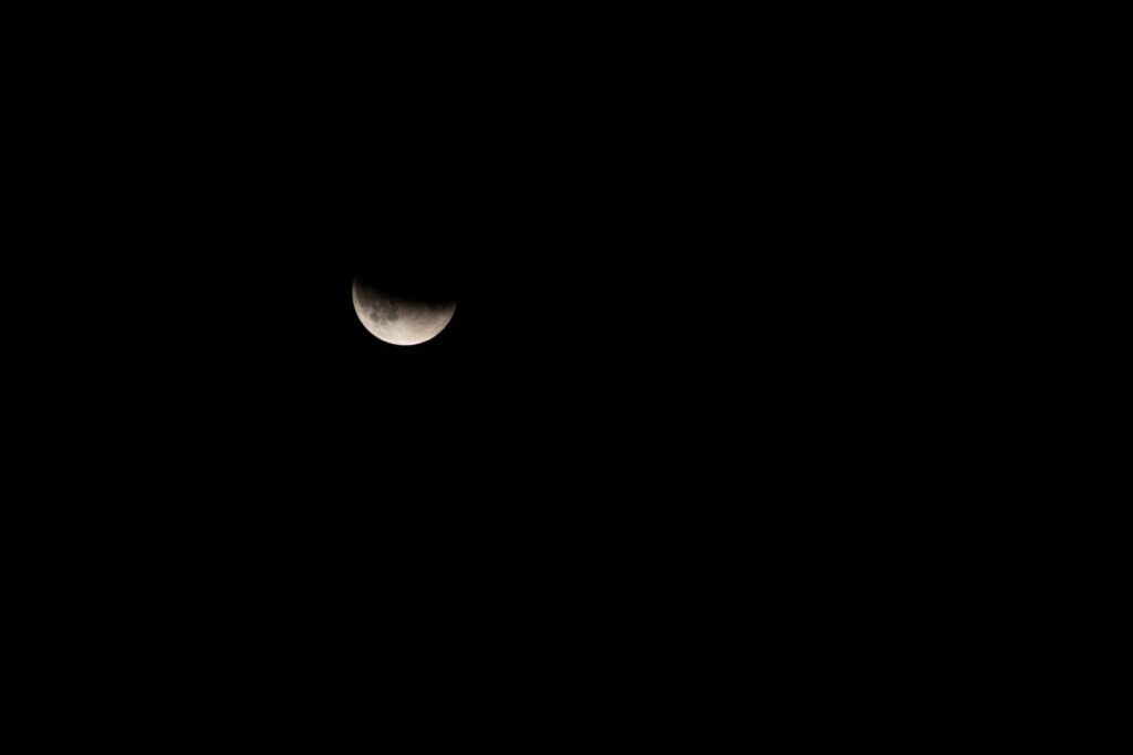 Serene Sepia Moon Wallpaper: Calm Night Scene Background