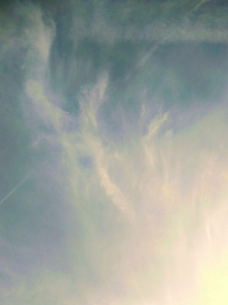 Calm Sky Blue Wallpaper with Wispy Clouds - HD Phone Background
