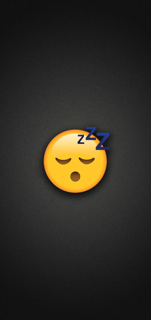 The Serene Sleep: A Minimalist Emoji Dreaming in the Night Wallpaper