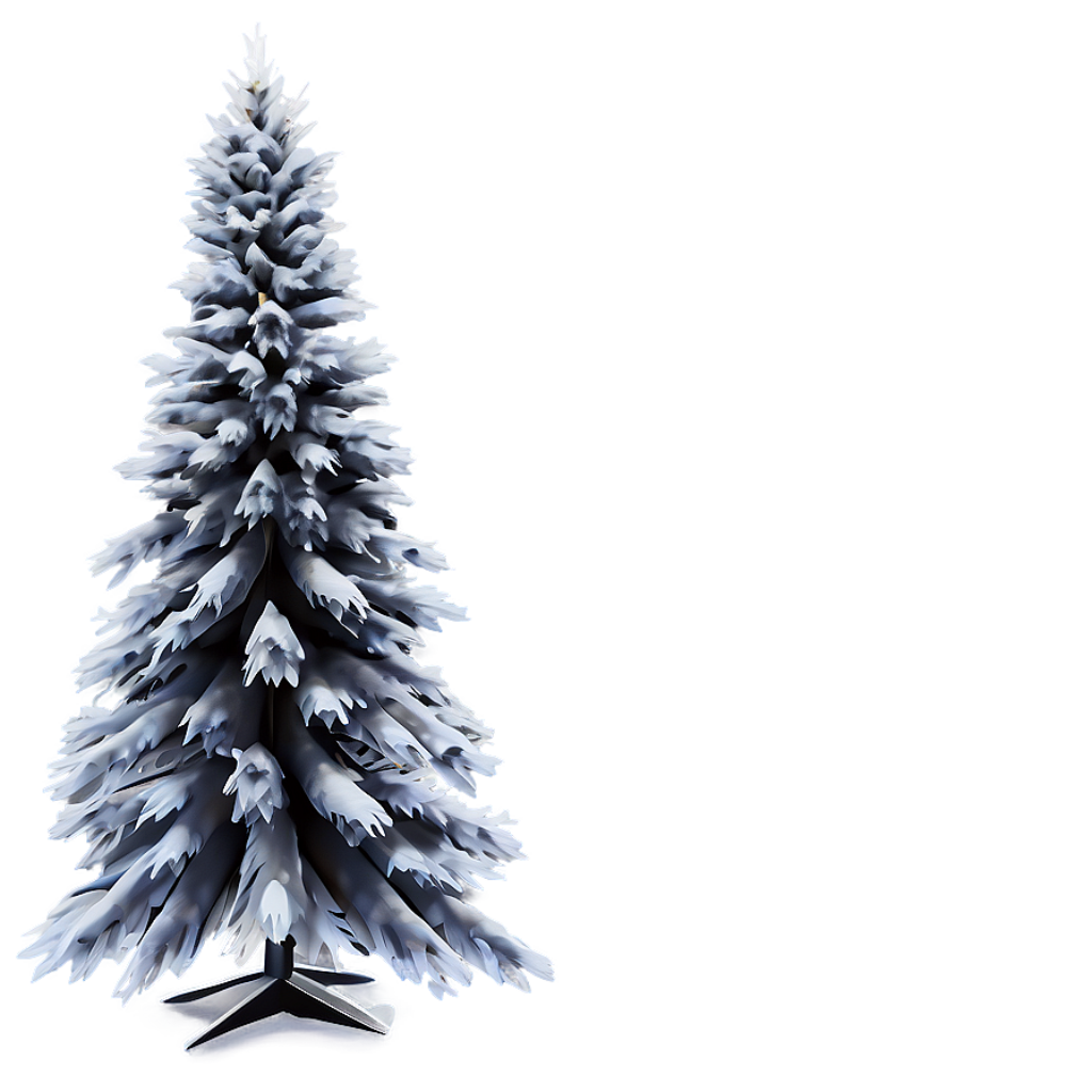 Festive Snowy Christmas Tree Wallpaper with Soft Glow Background