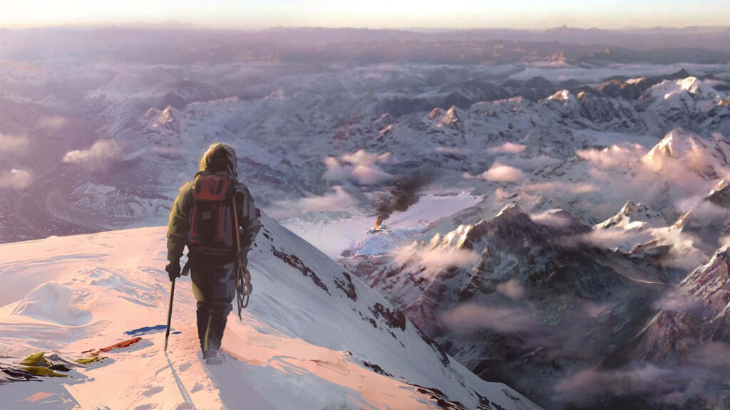 Far Cry 4 Adventurer on Snowy Himalayan Mountainside - Stunning Landscape View Wallpaper