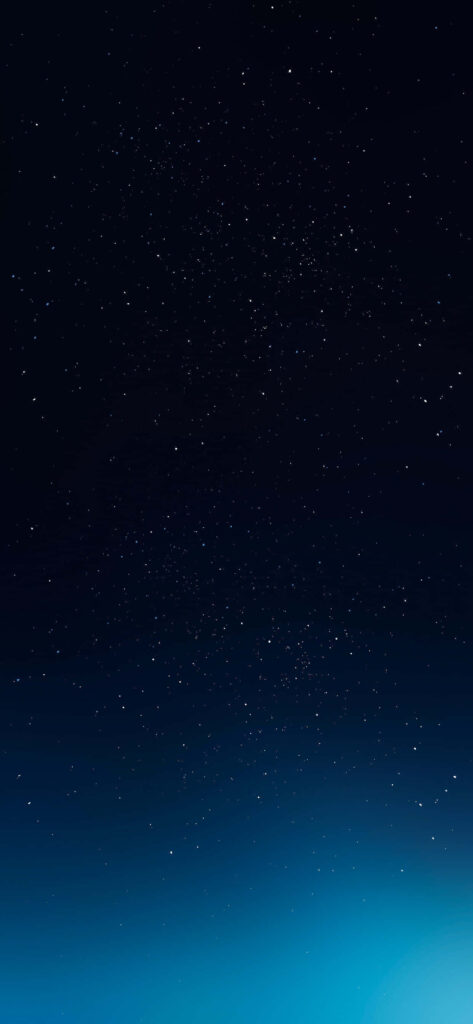 Tranquil navy to blue gradient wallpaper with twinkling stars, evoking a starry night sky.